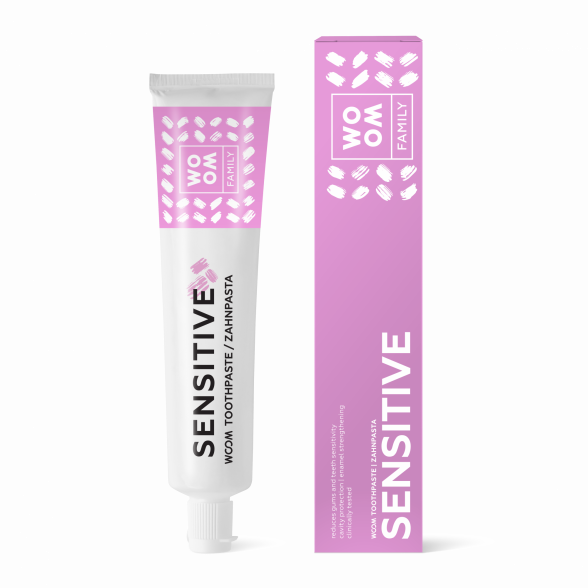 Toothpaste <br> <strong> WOOM FAMILY<br> SENSITIVE</strong><br><br><br>