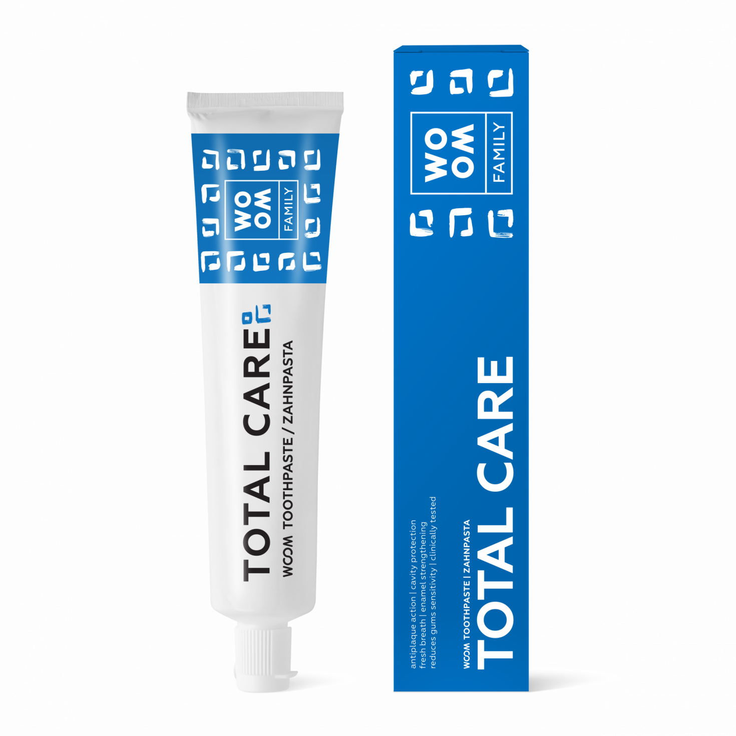 Toothpaste <br> <strong> WOOM FAMILY<br> TOTAL CARE</strong><br><br><br>