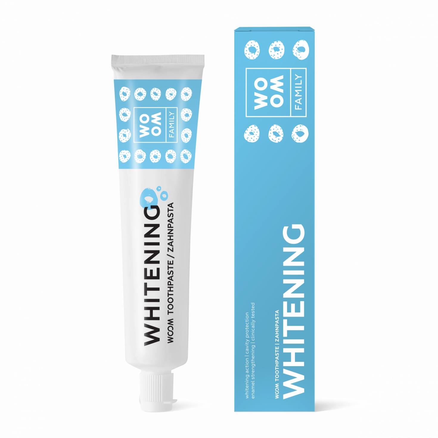 Toothpaste <br> <strong> WOOM FAMILY<br>WHITENING</strong><br><br><br>